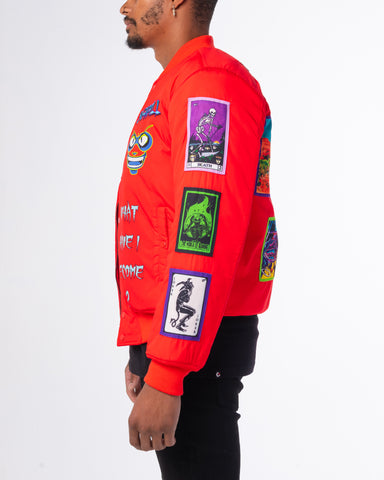 RED MUTANT BOMBER JACKET