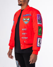 RED MUTANT BOMBER JACKET