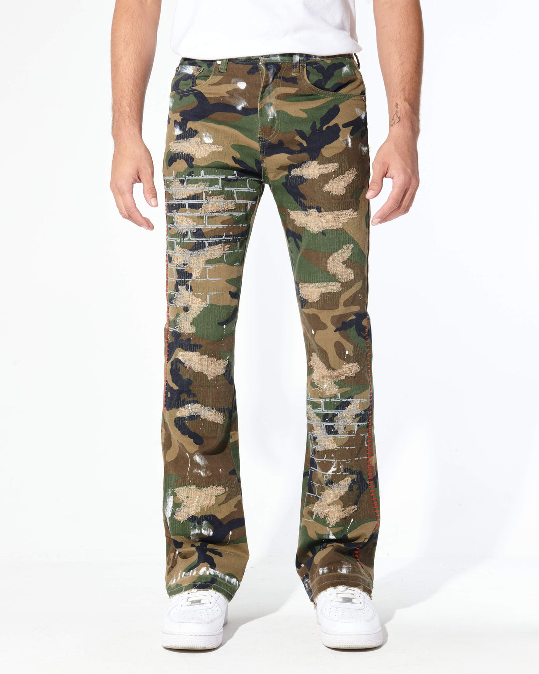 SUGARHILL(シュガーヒル)のPOUR CAMO CARGO PANTS OLIVE BLACKの