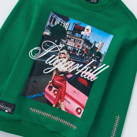 BOMBSHELL CREWNECK SWEATSHIRT (DARTMOUTH GREEN)