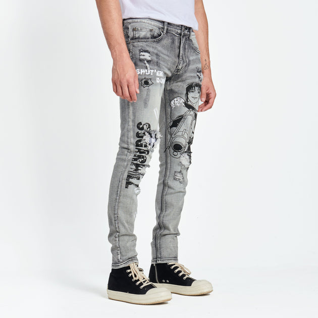 SHUTDOWN JEANS (GREY WASH) Sugarhill