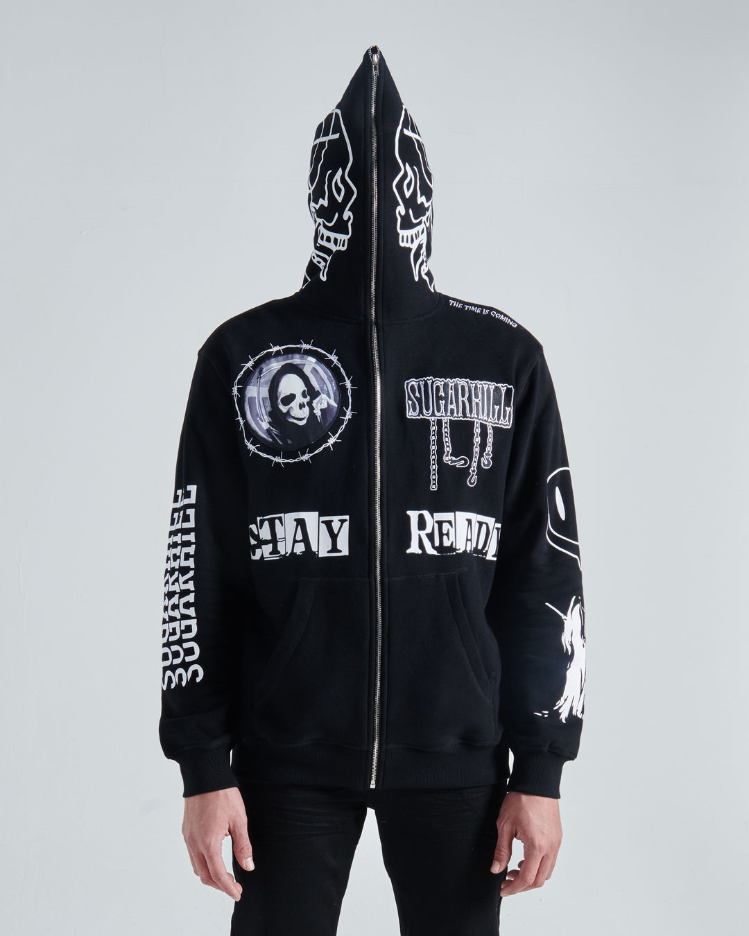 RUTHLESS FULL ZIP HOODIE (BLACK) – Sugarhill