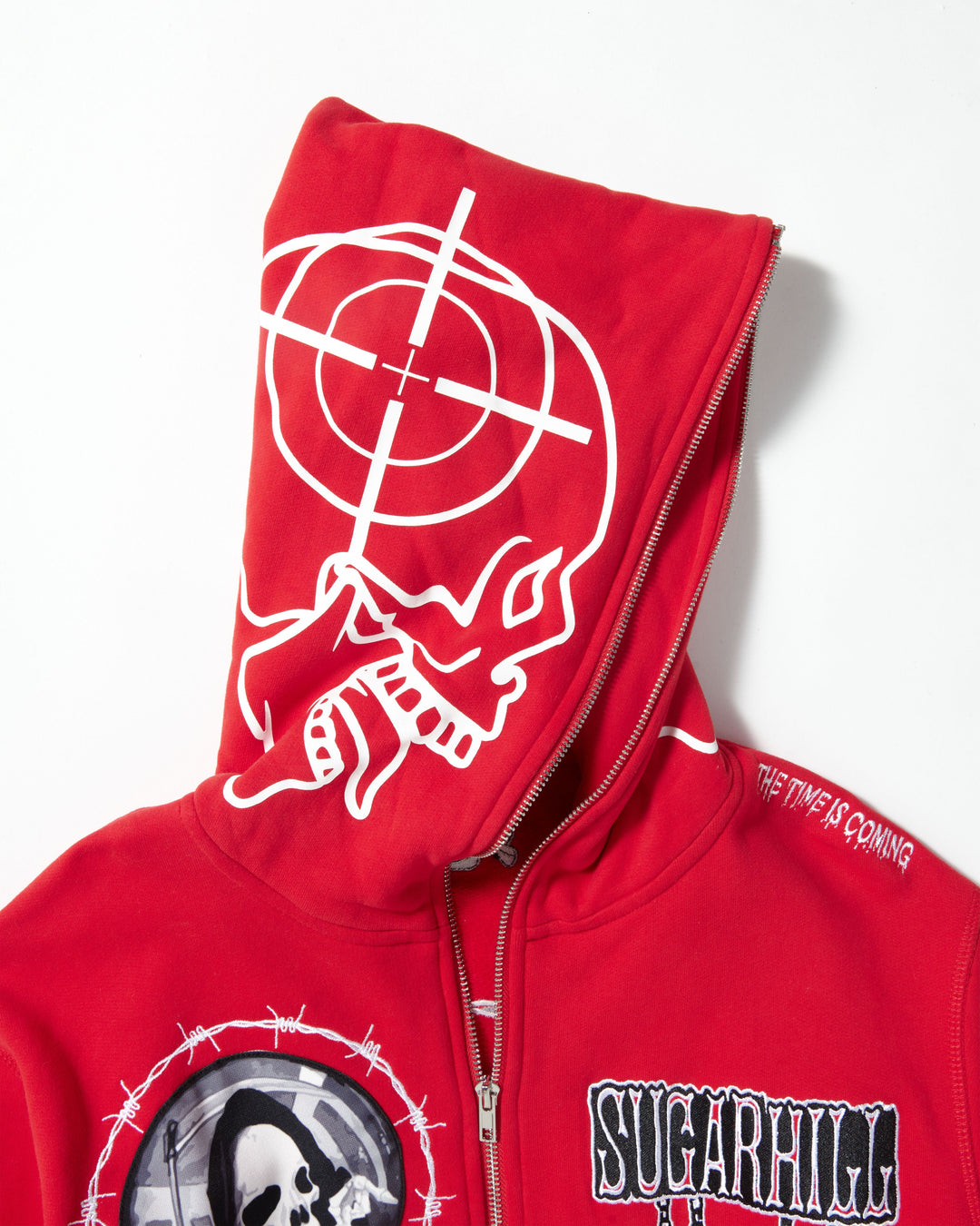 RUTHLESS FULL ZIP HOODIE (RED) – Sugarhill
