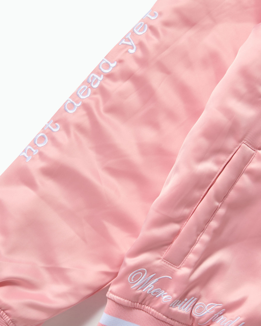 OBLIVION SATIN BOMBER JACKET (PINK QUARTZ) – Sugarhill