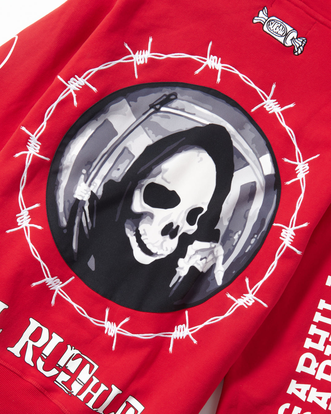 RUTHLESS FULL ZIP HOODIE (RED) – Sugarhill