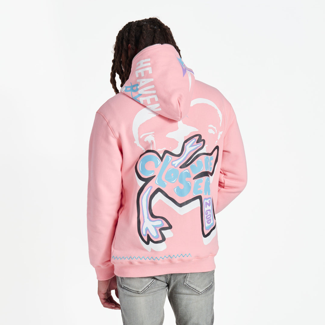 CLOSURE FULL ZIP HOODIE (CANDY PINK) – Sugarhill CLOSURE FULL ZIP HOODIE (CANDY PINK) – Sugarhill