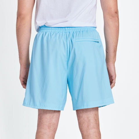 POWERLINE POLYESTER SHORTS (BABY BLUE)