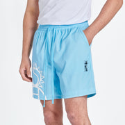 POWERLINE POLYESTER SHORTS (BABY BLUE)