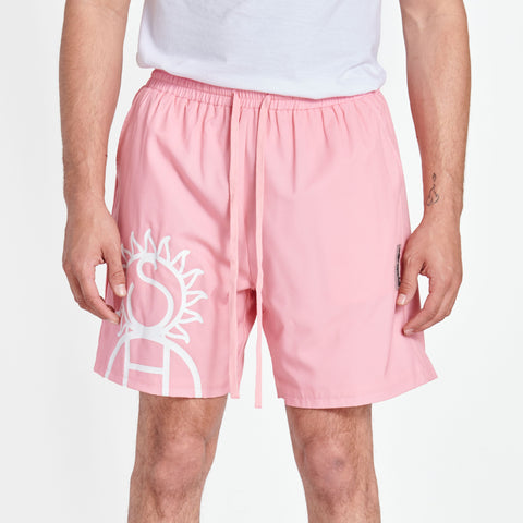 POWERLINE POLYESTER SHORTS (PINK)