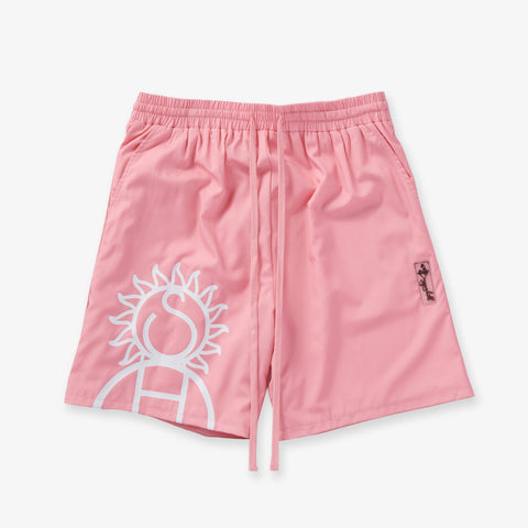 POWERLINE POLYESTER SHORTS (PINK)