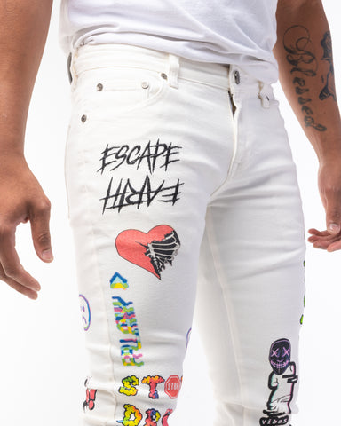 WHITE NIGHTMARE JEANS